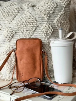 VIAMAJA Mobiltaske Misse - Cognac / silver Online