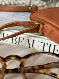 VIAMAJA Mobiltaske Misse - Cognac / gold