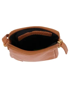 VIAMAJA Mobiltaske Misse - Cognac / gold