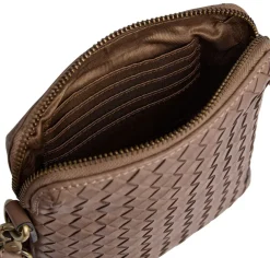 VIAMAJA Mobiltaske Sofya- Håndflettet Dark taupe Outlet