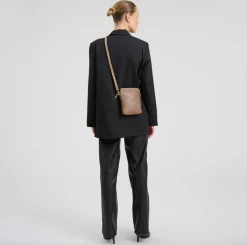 VIAMAJA Mobiltaske Sofya- Håndflettet Dark taupe Outlet