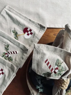 VIAMAJA Mundservietter Jul Nostalgi - 4 stk New