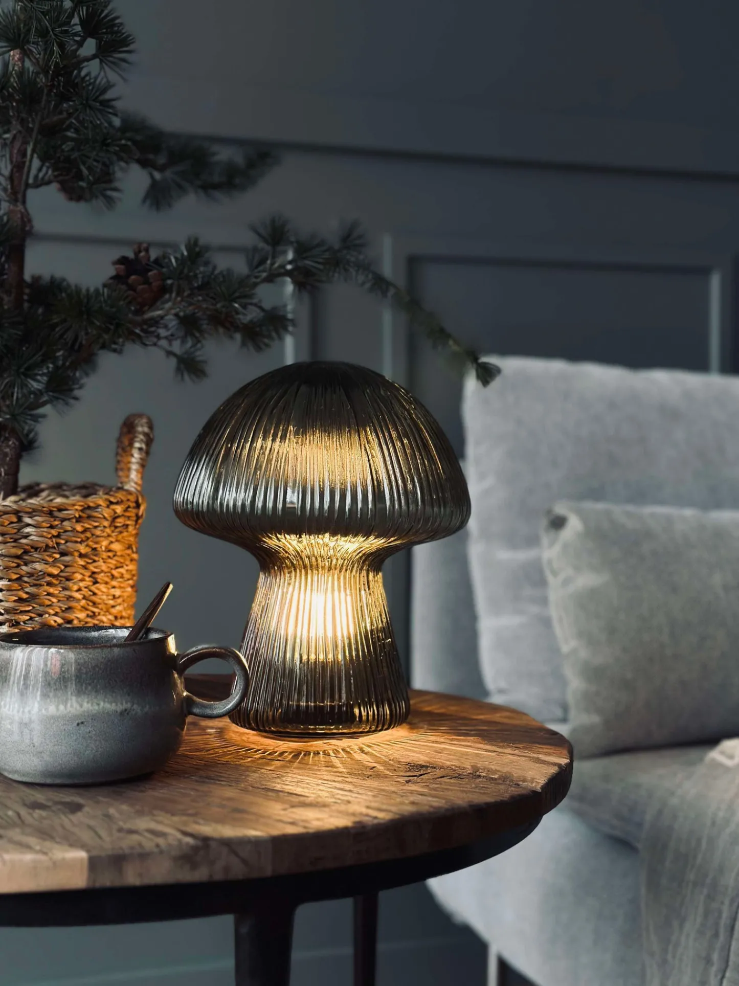 VIAMAJA Mushroom med riller 25cm - Grøn Sale