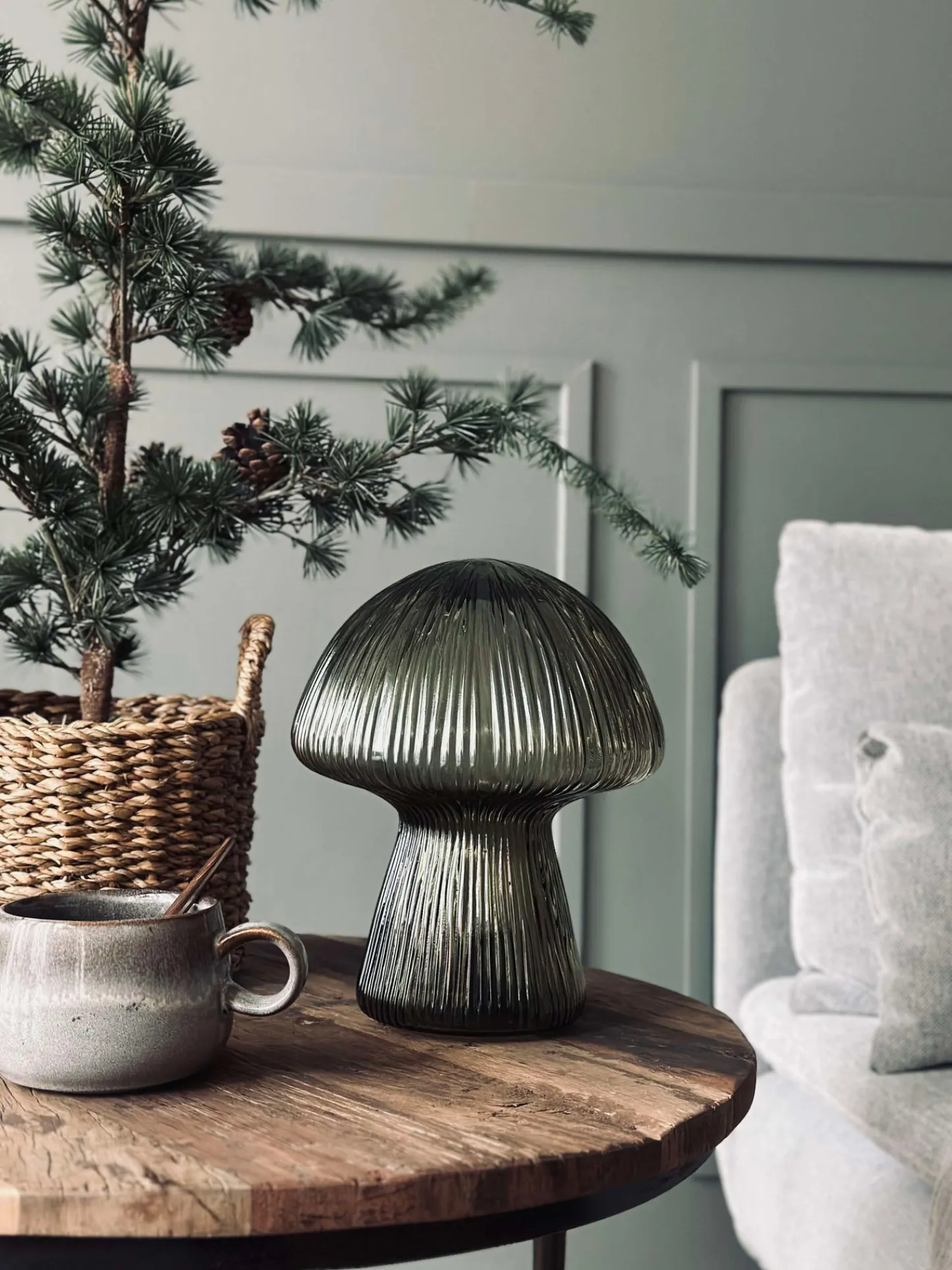 VIAMAJA Mushroom med riller 25cm - Grøn Sale
