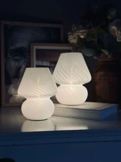 VIAMAJA Mushroom Medium – Hvid mundblæst glas Hot