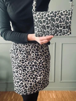 VIAMAJA Nederdel Jane Leopard Grey Best