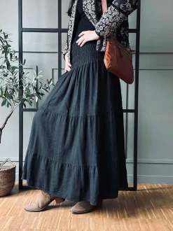 VIAMAJA Nederdel med smock - Black Discount