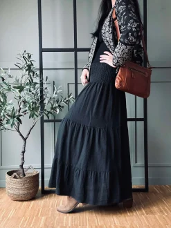 VIAMAJA Nederdel med smock - Black Discount