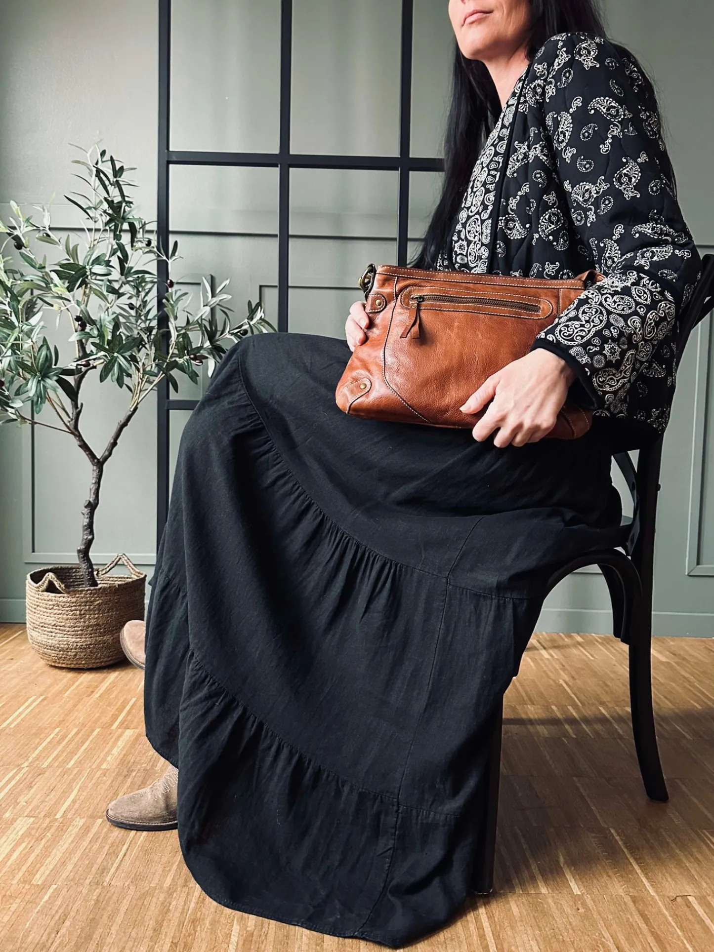 VIAMAJA Nederdel med smock - Black Discount