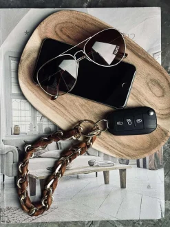 VIAMAJA Nøglesnor – Walnut / Gold Sale