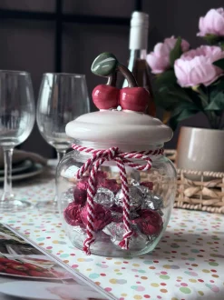 VIAMAJA Opbevaringsglas med kirsebær - 1200ml Best