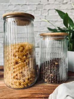 VIAMAJA Opbevaringsglas med trælåg 1400 ml Best