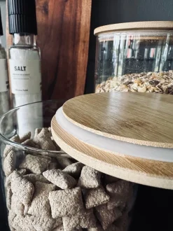 VIAMAJA Opbevaringsglas med trælåg 950ml Outlet
