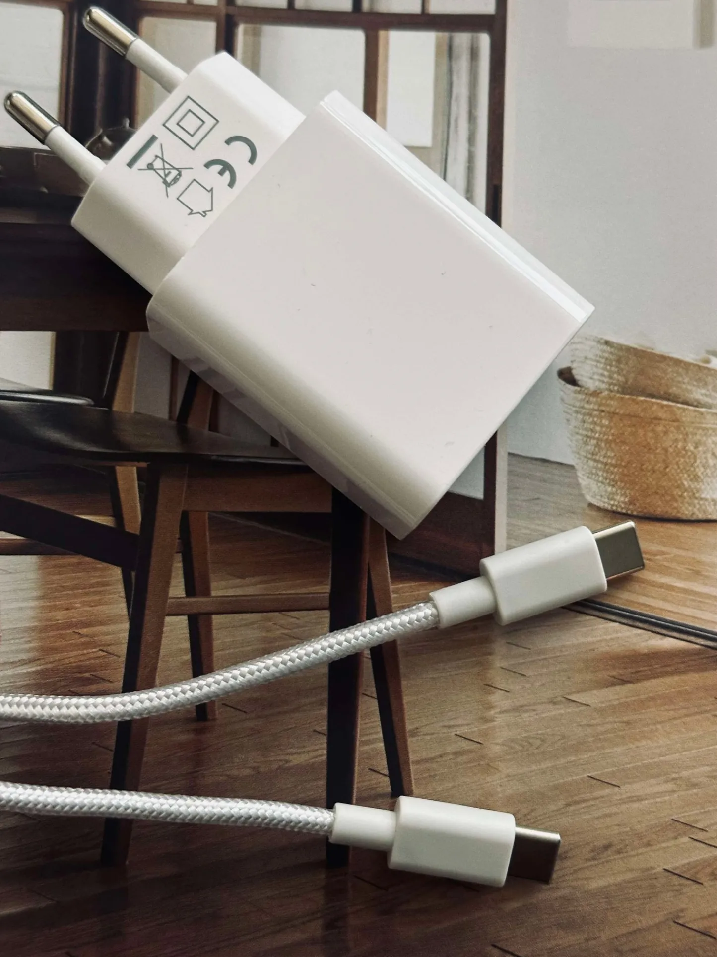 VIAMAJA Oplader USB C + 1 M Nylon cable: USB C to USB C Best