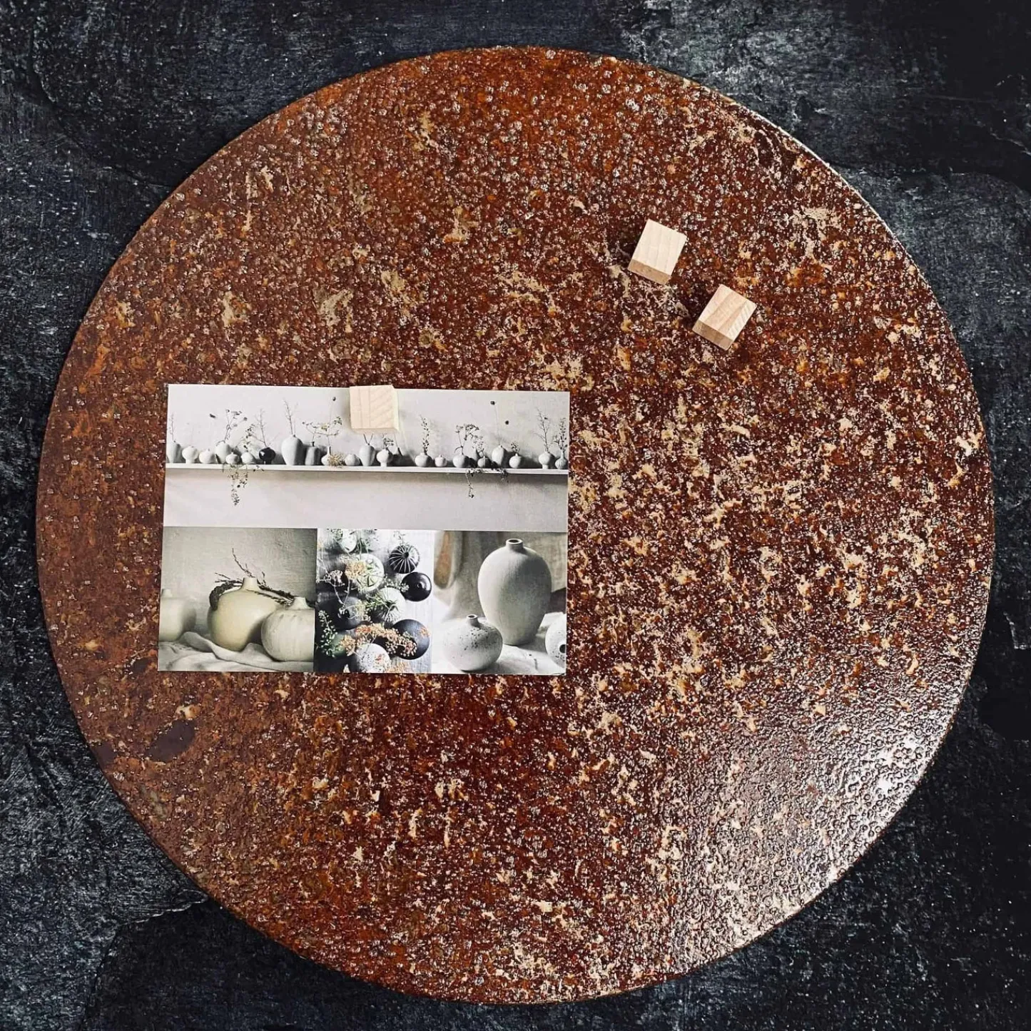 VIAMAJA Opslagstavle i jern - Rusty Ø35cm Discount