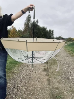 VIAMAJA Paraply Transparent - Beige Discount