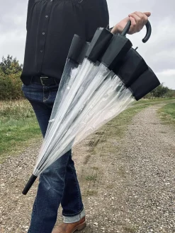 VIAMAJA Paraply Transparent - Black Discount