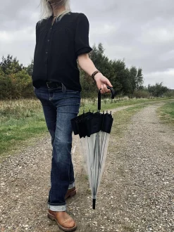 VIAMAJA Paraply Transparent - Black Discount