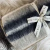 VIAMAJA Plaid 100 % uld - Taupe strib