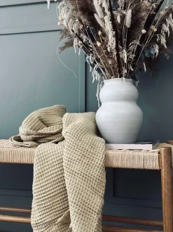 VIAMAJA Plaid Stone-washed Vaflet Bomuld - Gul New