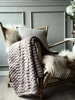 VIAMAJA Plaid SUPER SOFT - Taupe New