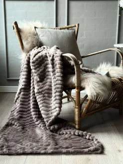 VIAMAJA Plaid SUPER SOFT - Taupe New