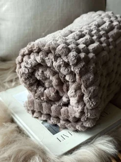 VIAMAJA Plaid SUPER SOFT - Taupe New