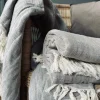 VIAMAJA Plaid vævet med kork – Nature grey mix Online