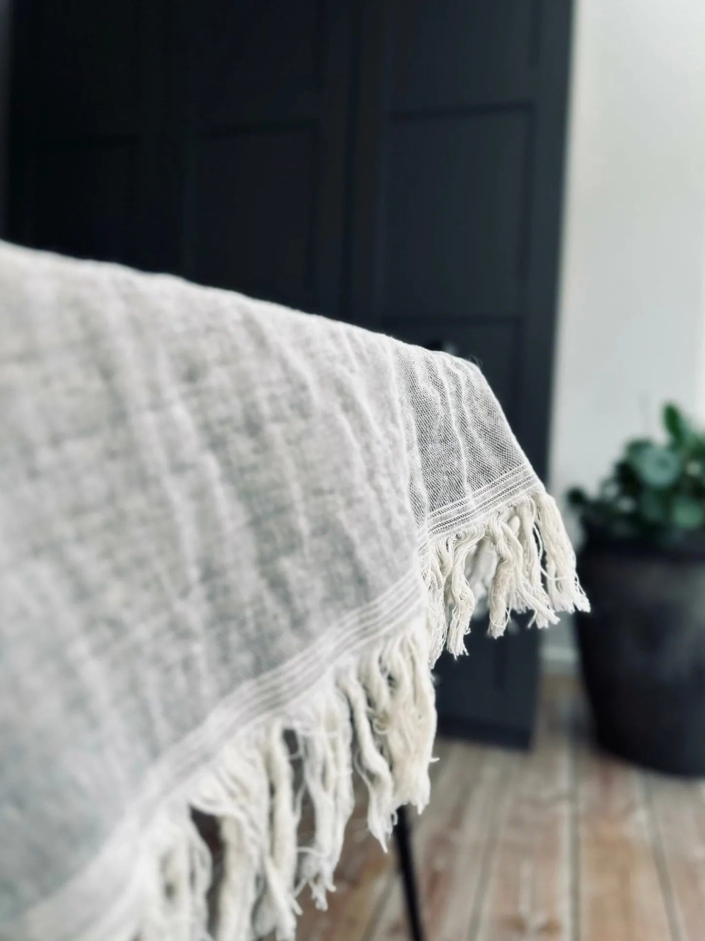 VIAMAJA Plaid vævet med kork – Nature mix Hot