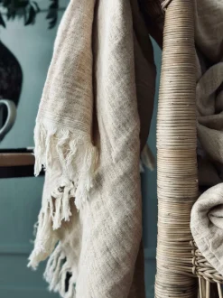 VIAMAJA Plaid vævet med kork – Nature mix Hot