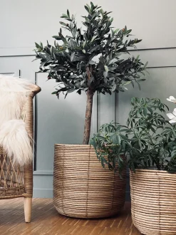 VIAMAJA Plantekurve RATTAN BIG - Sæt med 3 størrelser
