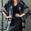 VIAMAJA Poncho Blue boheme Sale