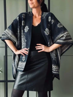 VIAMAJA Poncho Blue boheme Sale