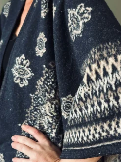 VIAMAJA Poncho Blue boheme Sale