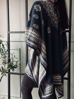 VIAMAJA Poncho Blue boheme Sale