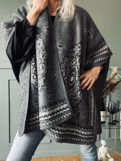 VIAMAJA Poncho Grey boheme Outlet