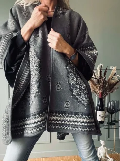 VIAMAJA Poncho Grey boheme Outlet