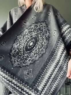 VIAMAJA Poncho Grey boheme Outlet