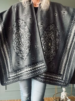VIAMAJA Poncho Grey boheme Outlet