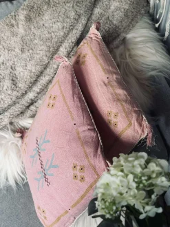 VIAMAJA Pude med fyld - Soft pink boheme - Sæt med 2 stk. Best