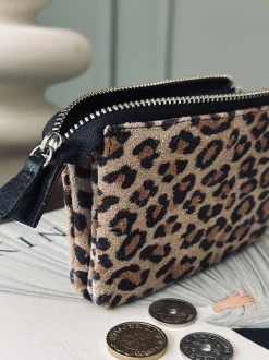 VIAMAJA Pung i blød ruskind - Leopard Online