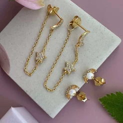 VIAMAJA Øreringe Alva - Dobbelt sæt Sterling silver