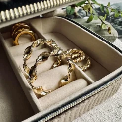 VIAMAJA Øreringe Cora hoops - 18k forgyldt New