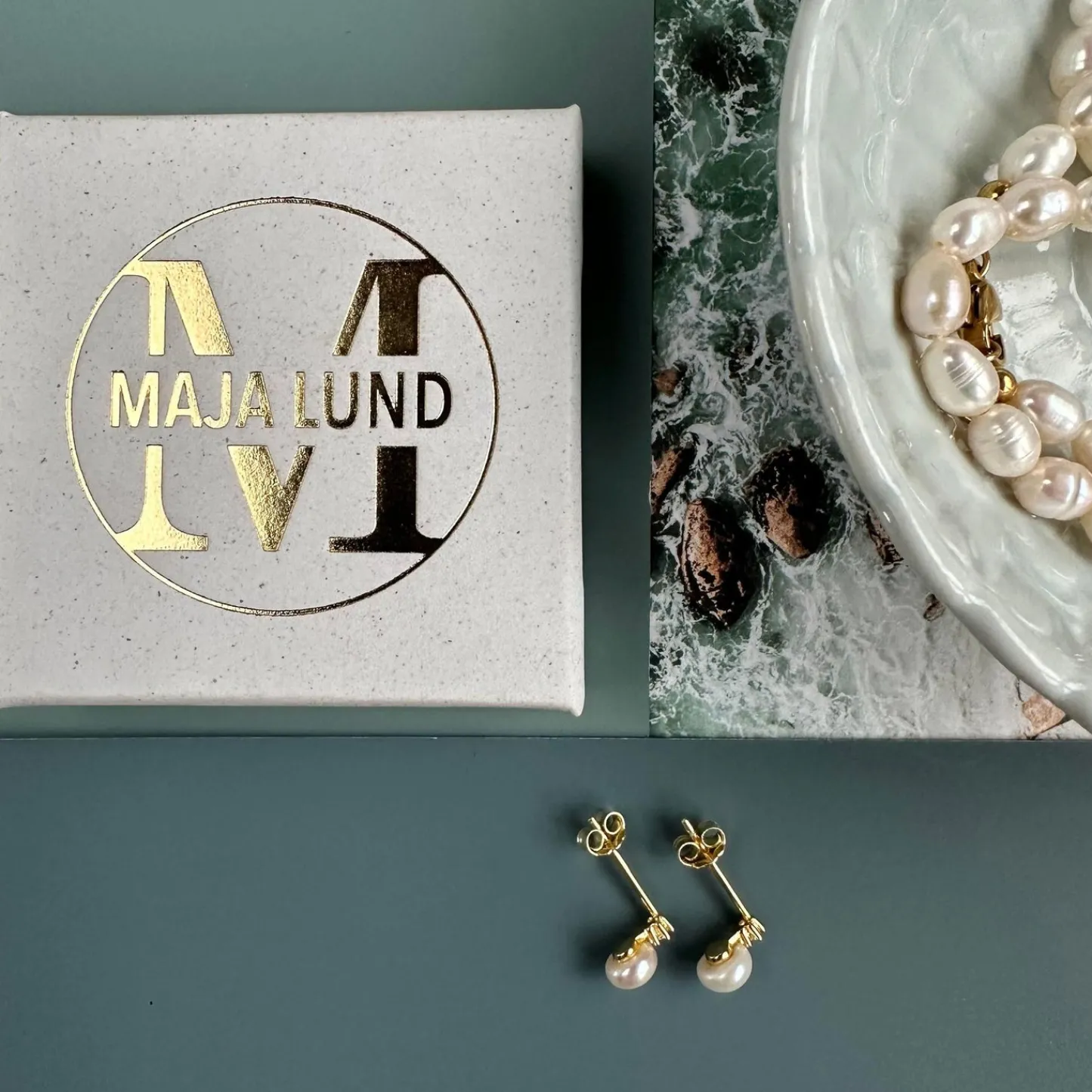 VIAMAJA Øreringe Freya m. Ferskvandsperle Discount