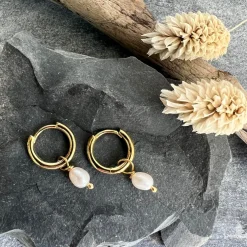 VIAMAJA Øreringe Gina 18K forgyldt Sterling sølv New