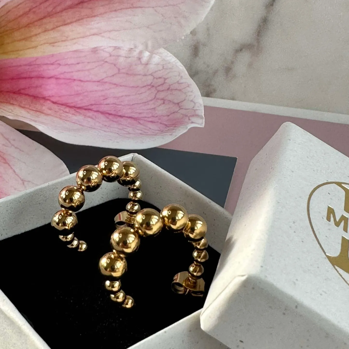VIAMAJA Øreringe Gunilla 20 mm - 18k forgyldt Clearance