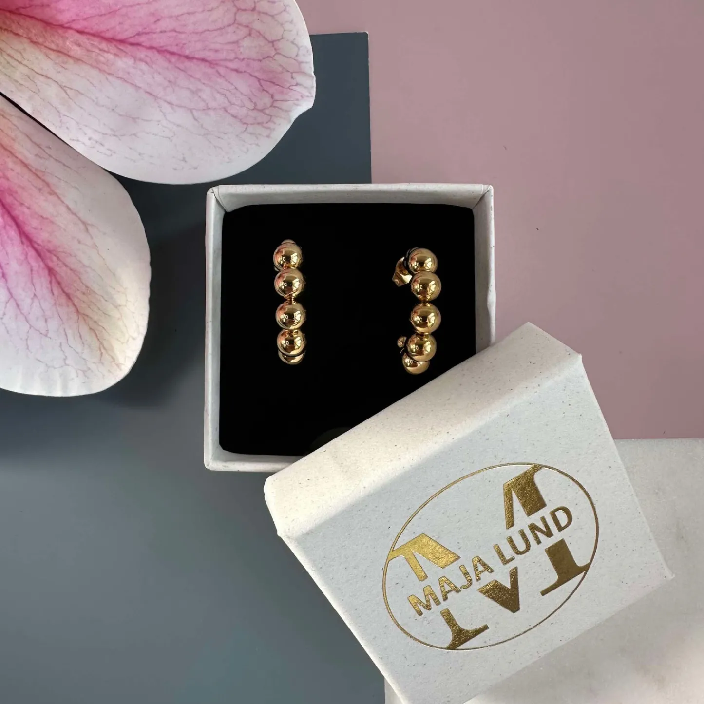 VIAMAJA Øreringe Gunilla 20 mm - 18k forgyldt Clearance