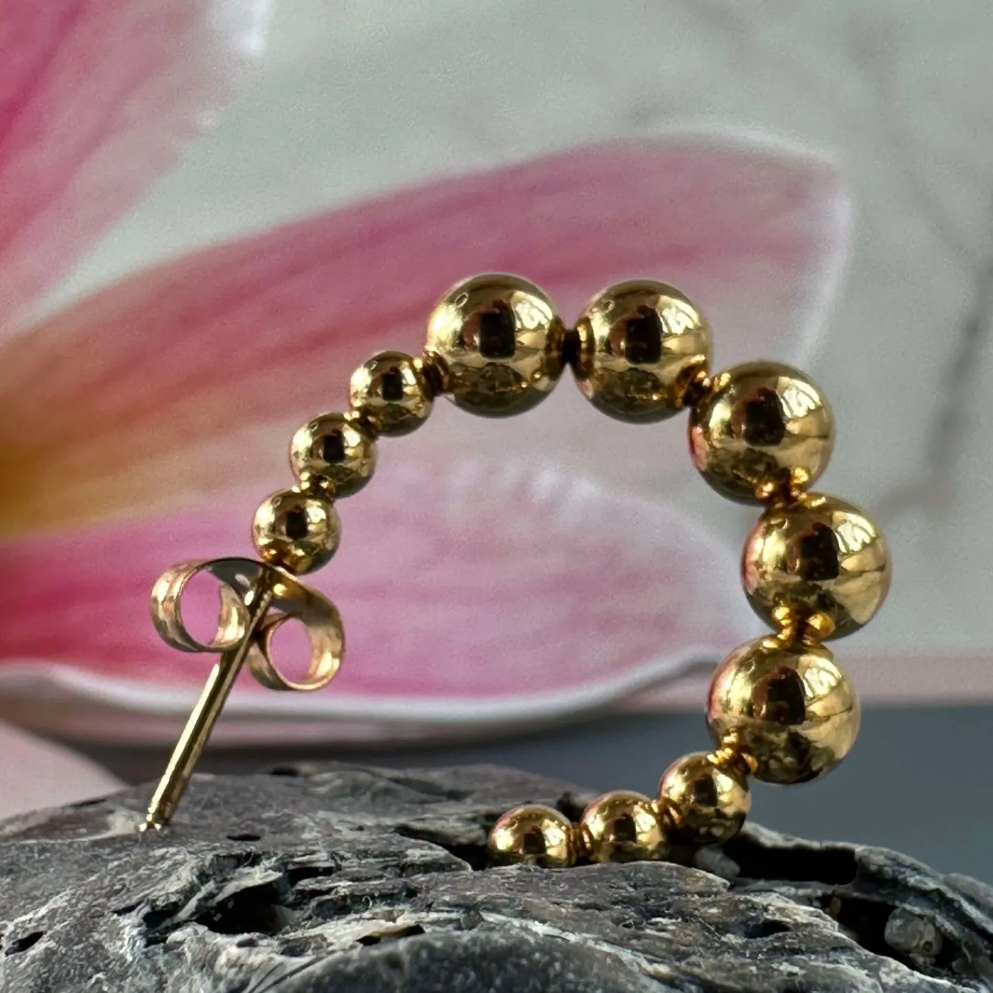 VIAMAJA Øreringe Gunilla 20 mm - 18k forgyldt Clearance