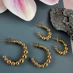 VIAMAJA Øreringe Gunilla 20 mm - 18k forgyldt Clearance