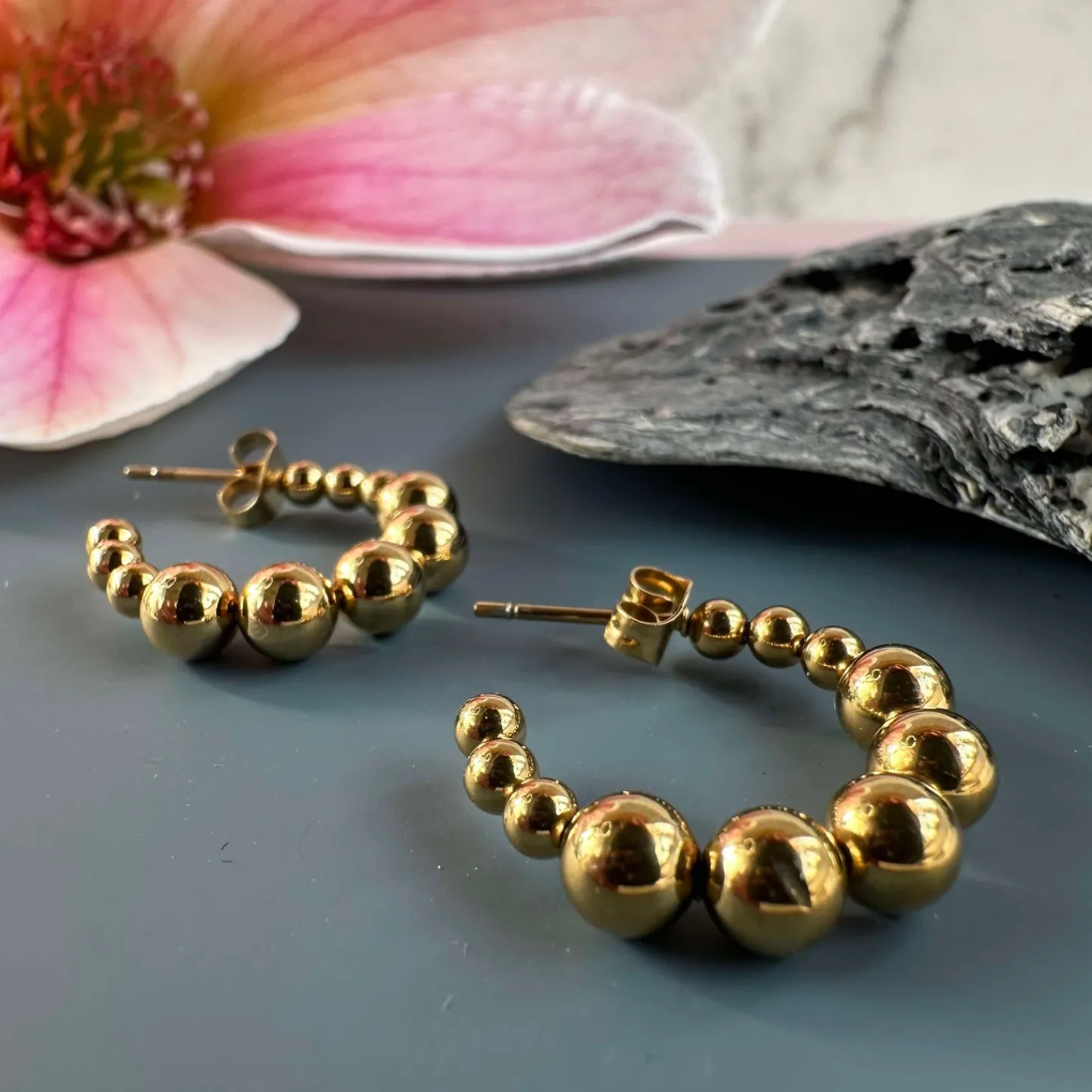 VIAMAJA Øreringe Gunilla 20 mm - 18k forgyldt Clearance